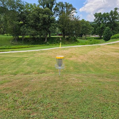 Hole 1 Short Basket. Looking towards Teepads.