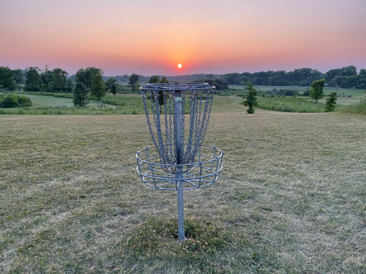 Sunset looking back on hole 5