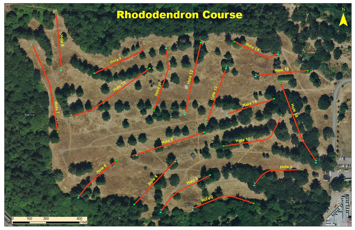 Rhododendron Course map
