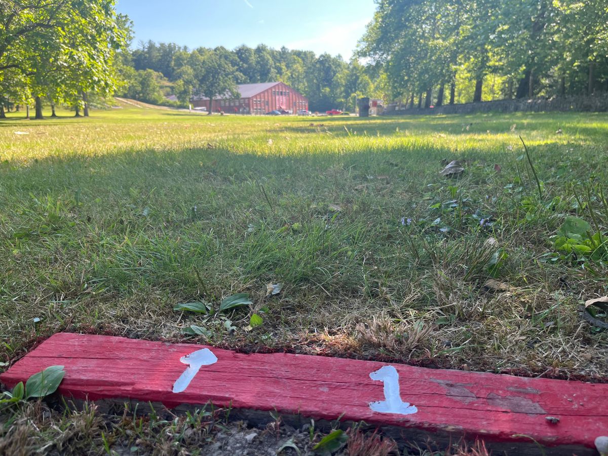 First tee marker, July 2024