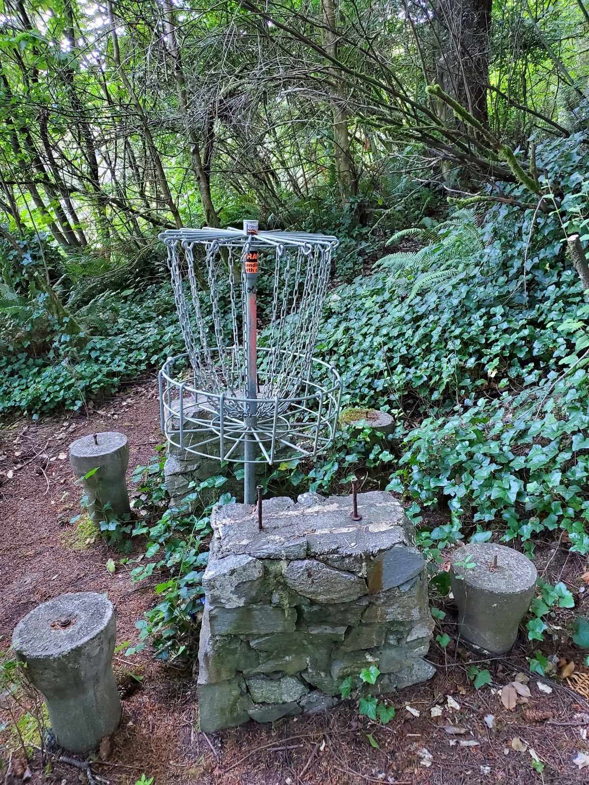 Basket #3 has concrete "sculptures".
