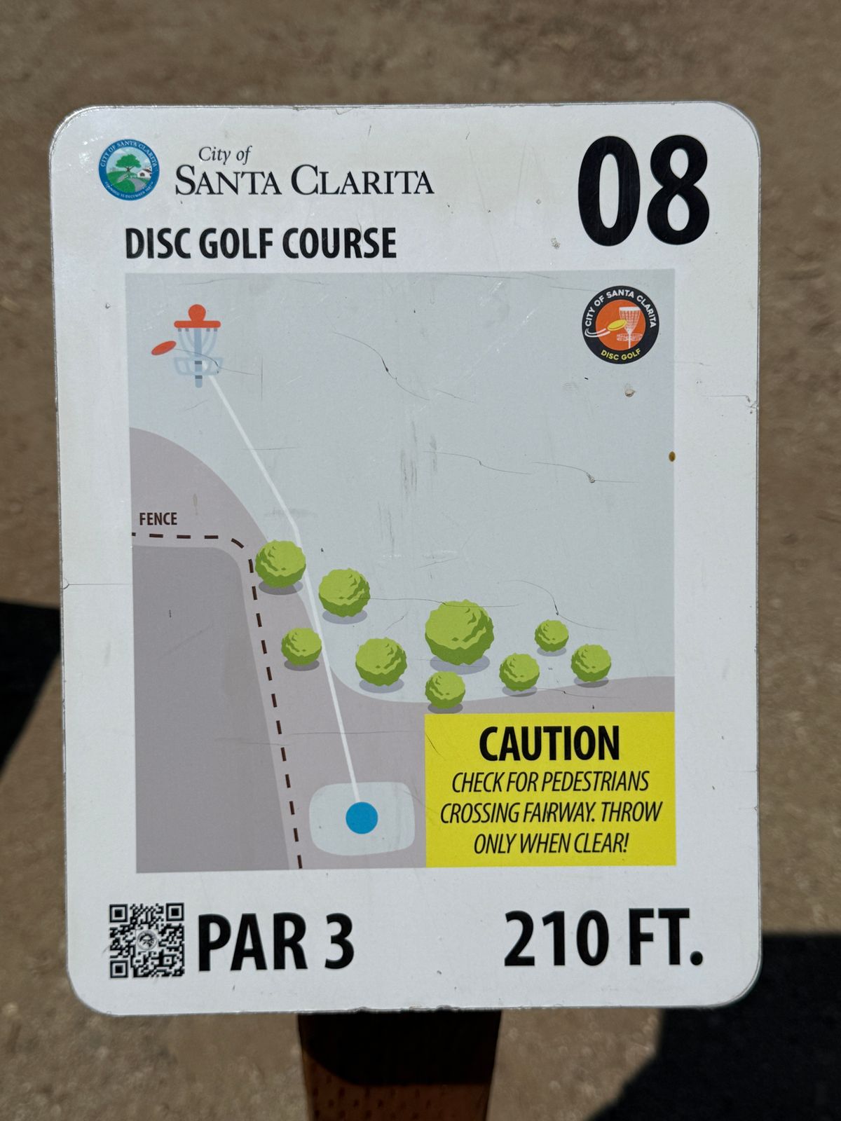 Hole 8 sign