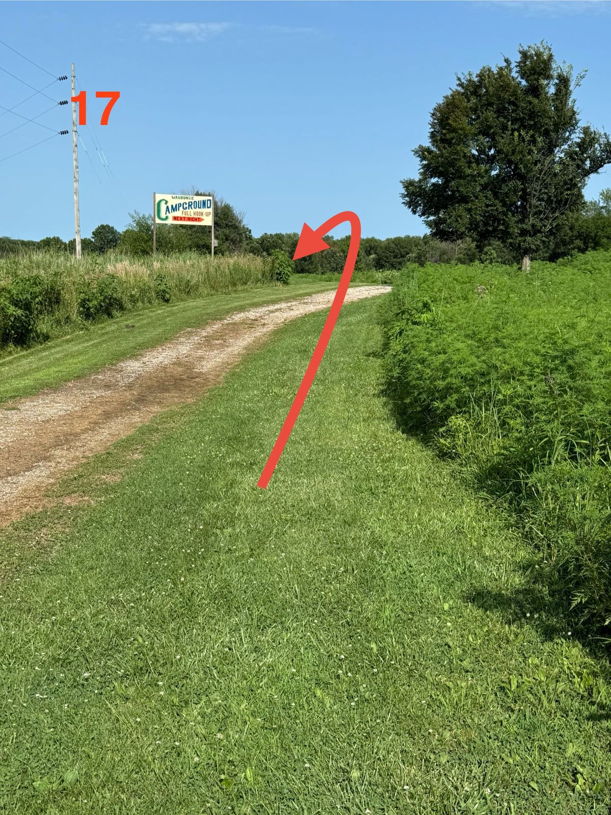 Straight blind uphill shot