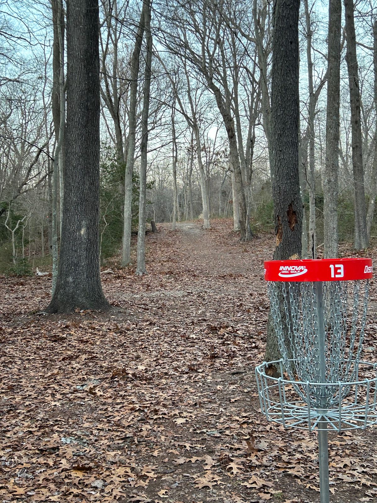 Looking back toward the tee on 13