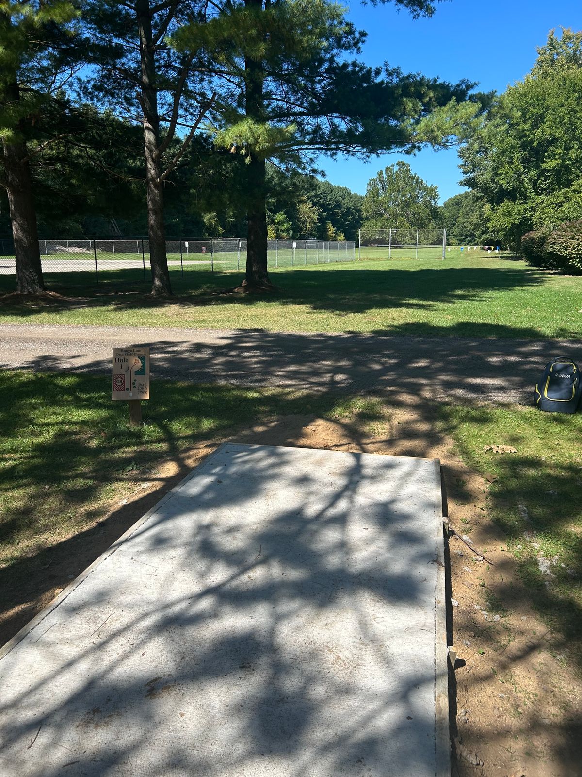 Concrete tees added on all holes but 17
