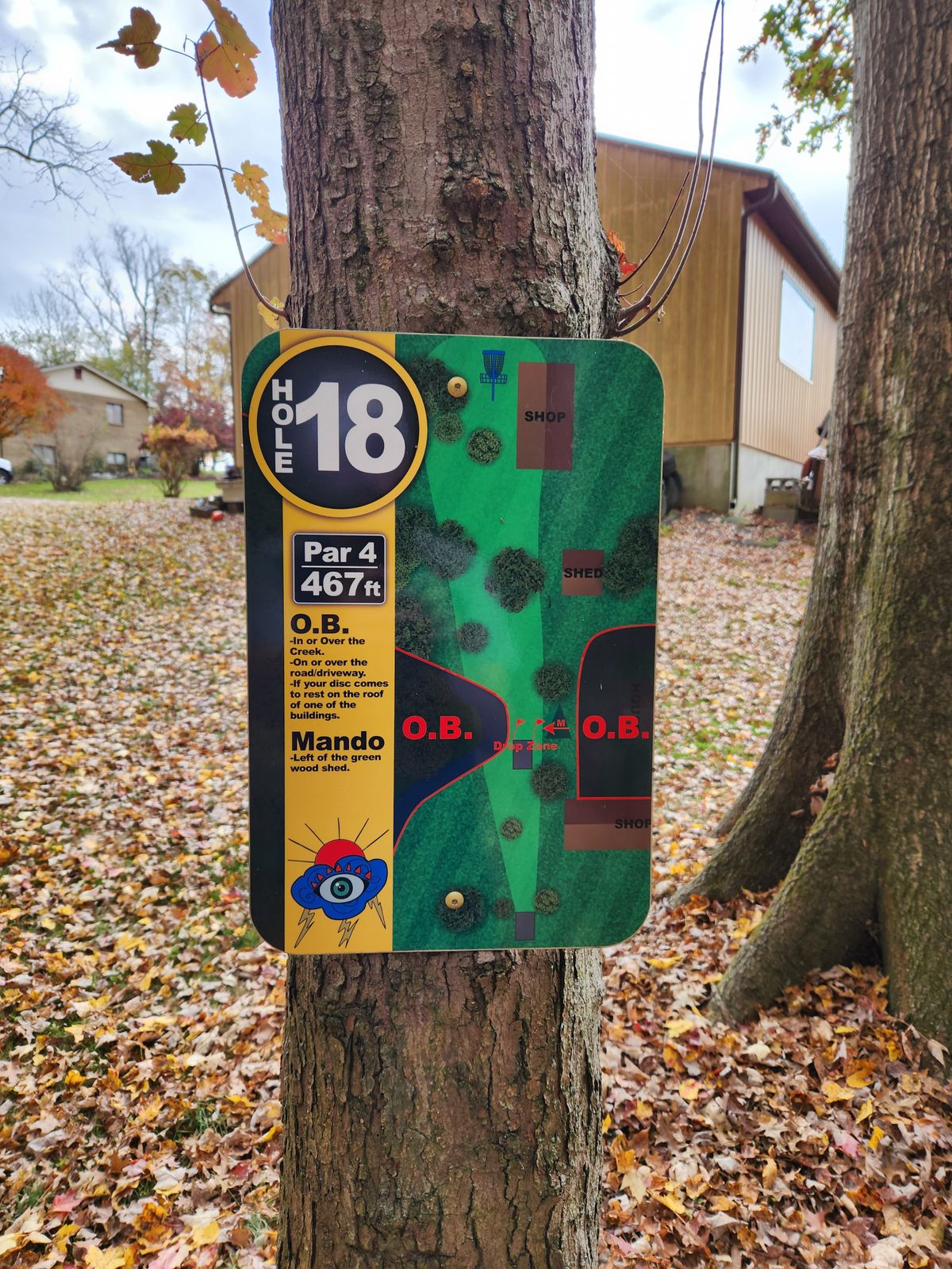 Hole 18 sign