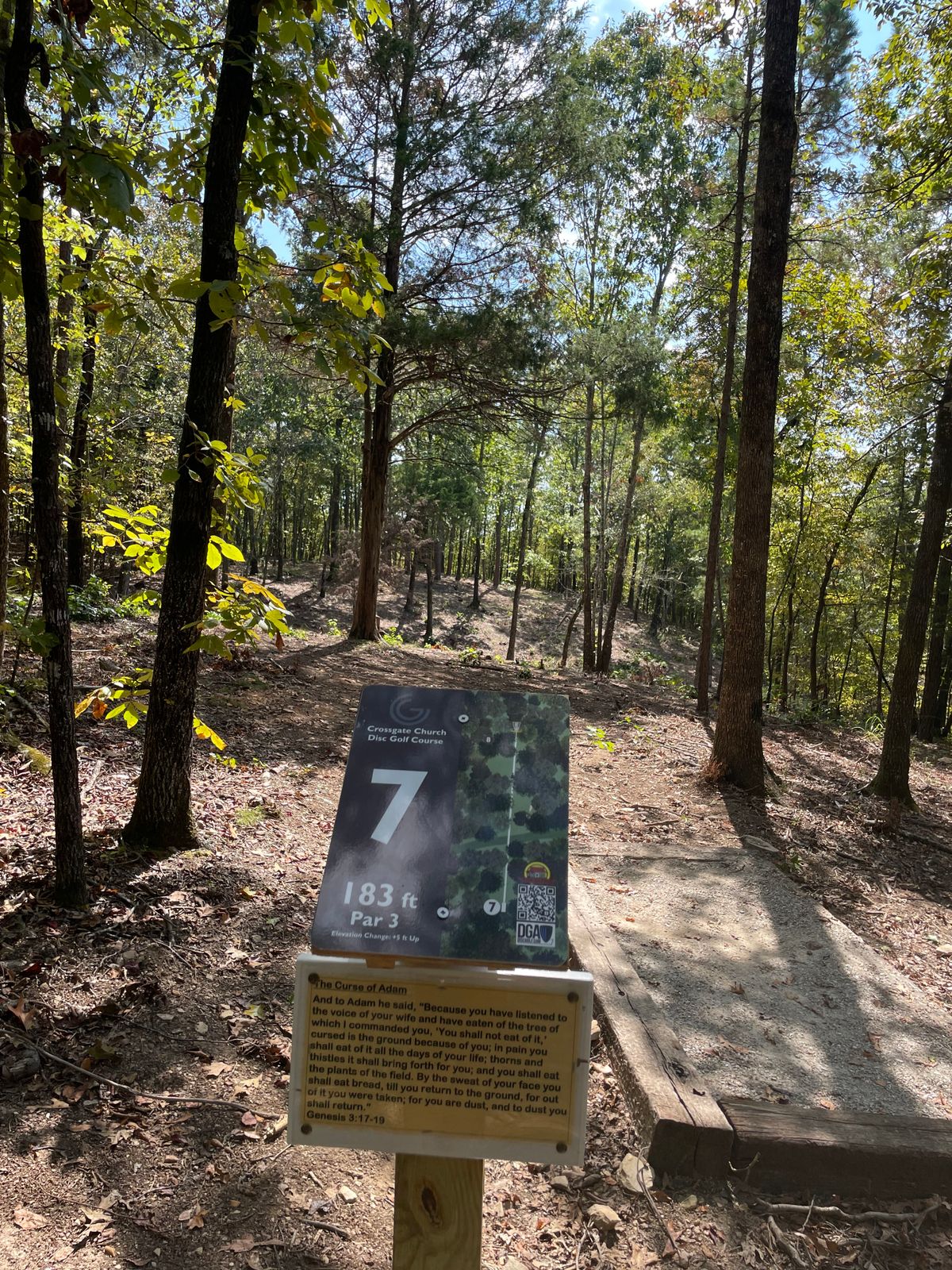Hole 7. Don’t over throw.