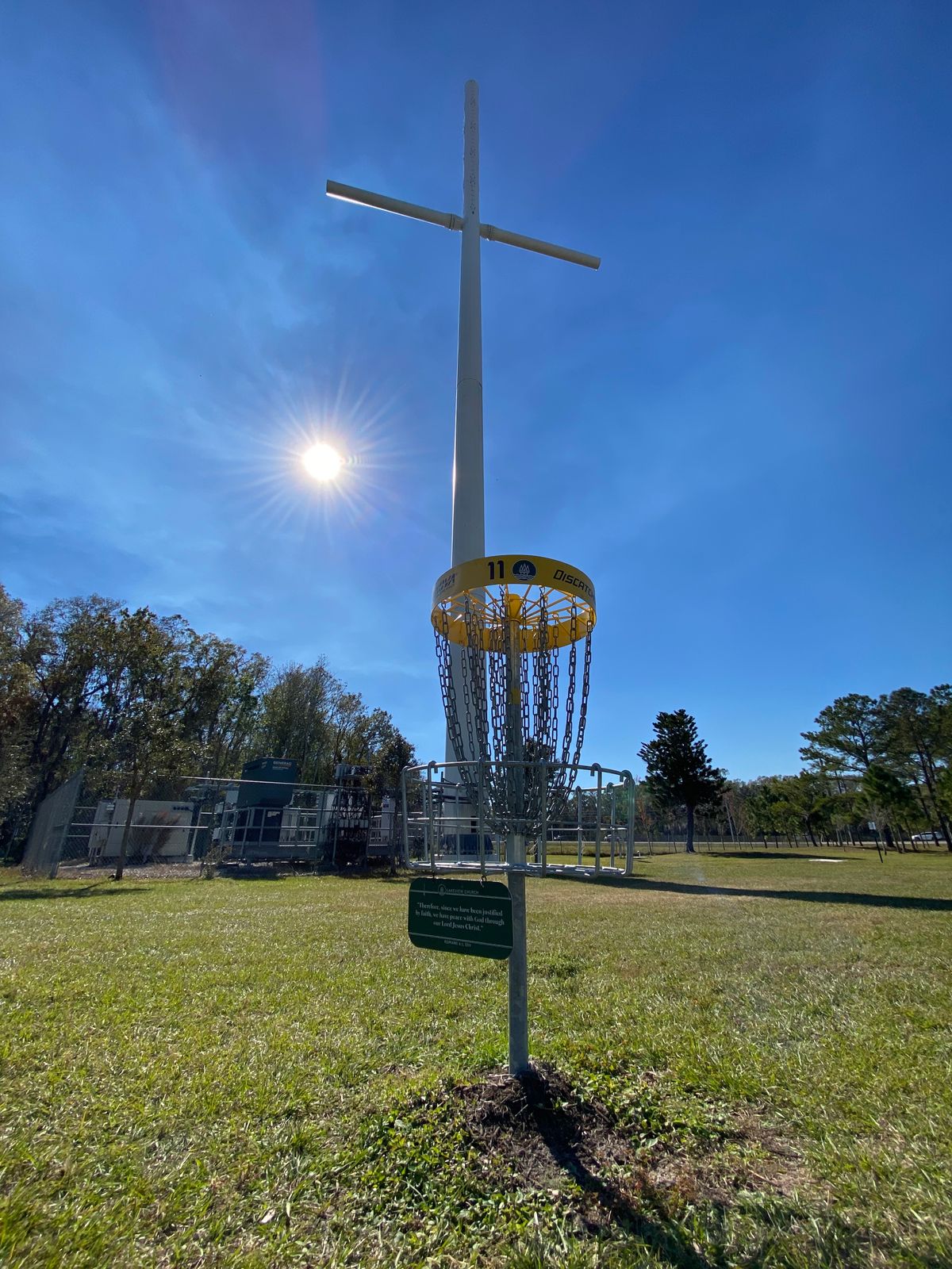 Hole 11 basket.