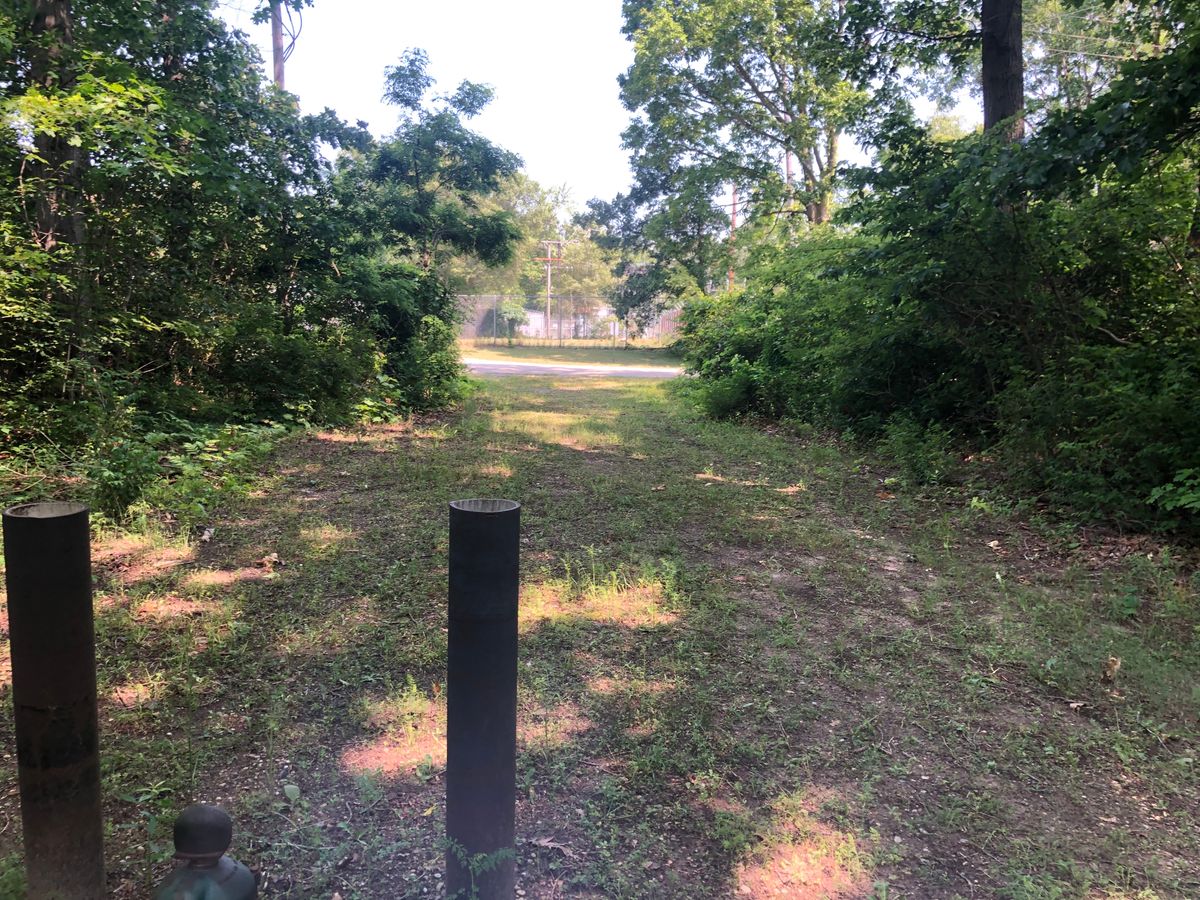 Hole 2 fairway looking back at pad