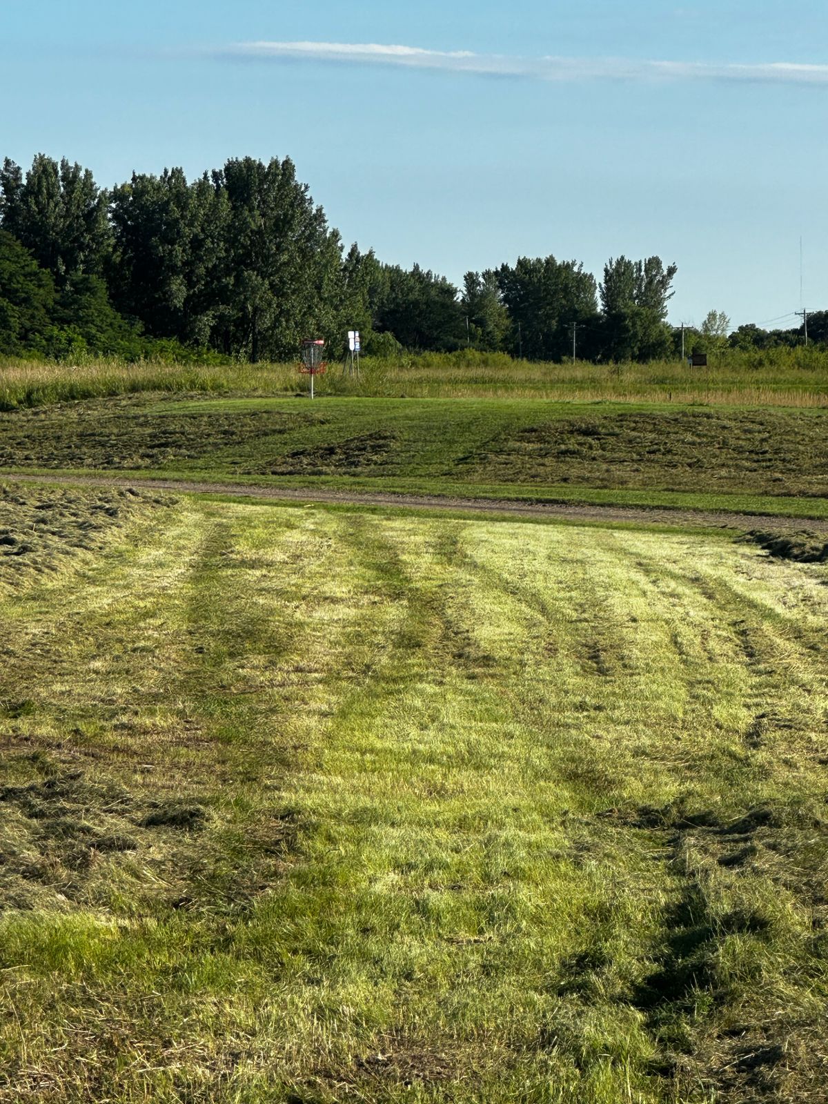 Hole 17 from opening of fairway after walk path
