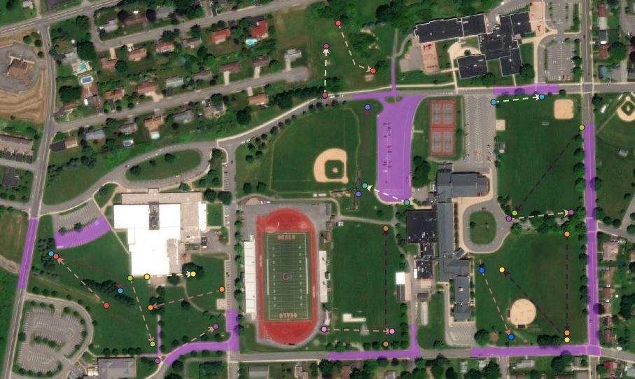 Course map (purple is OB)