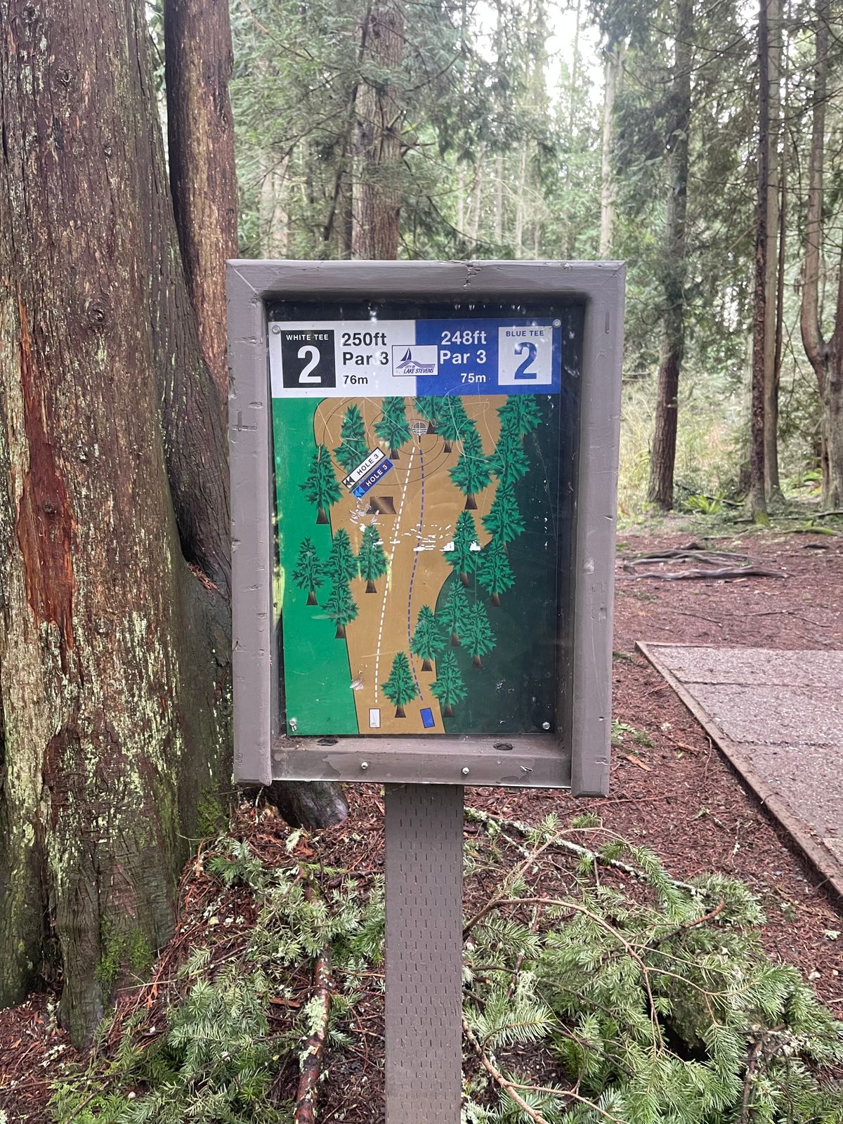 Hole 2 sign