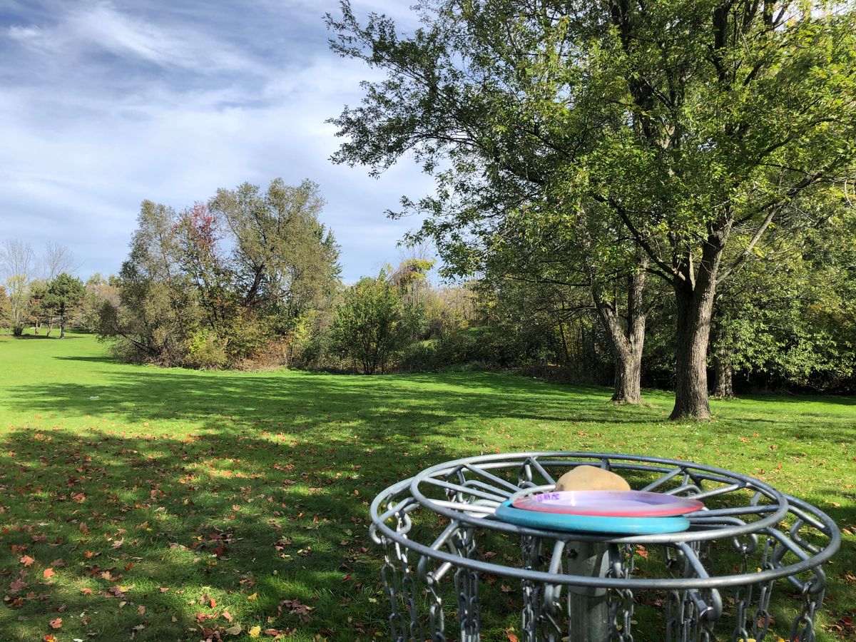Looking back towards the fairway on hole 9