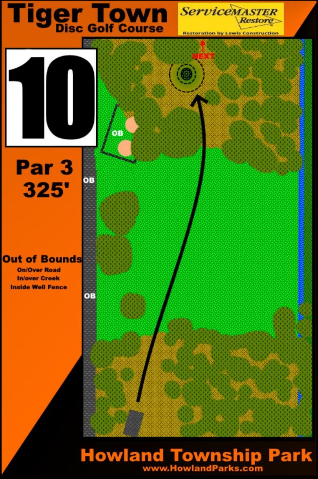 Hole 10 Tee Sign