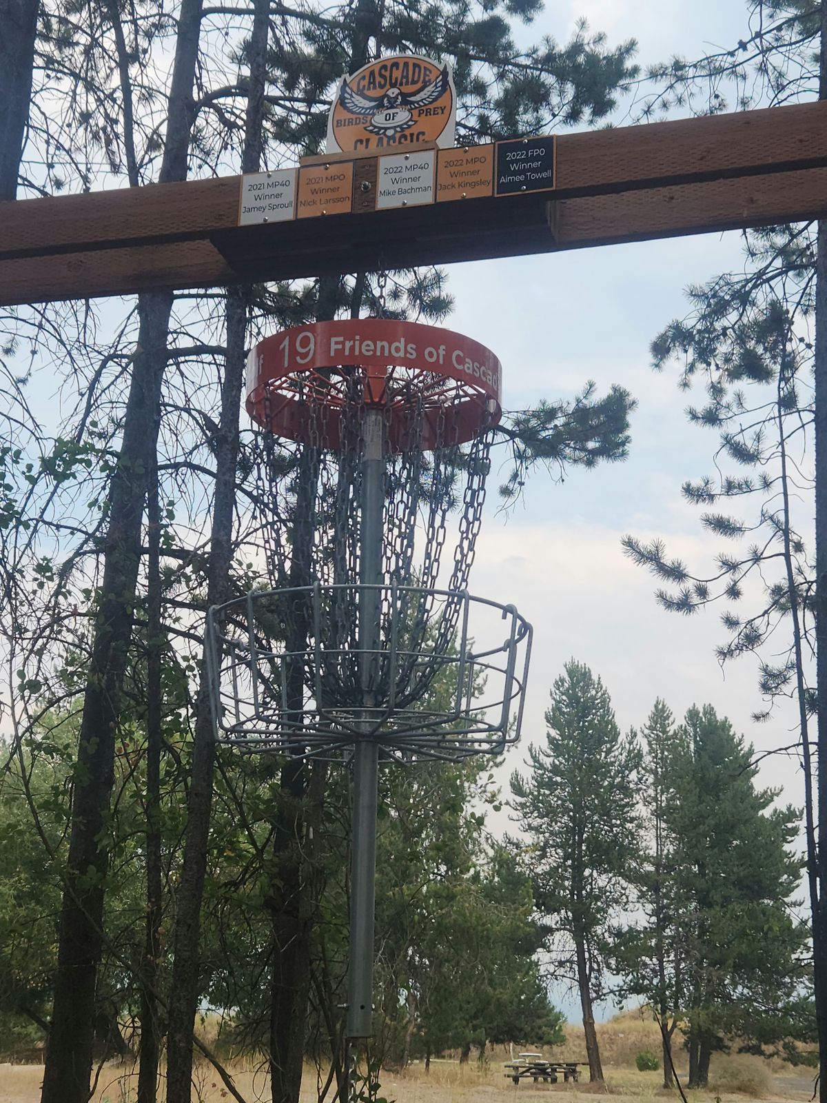 Hole 19 hanging basket