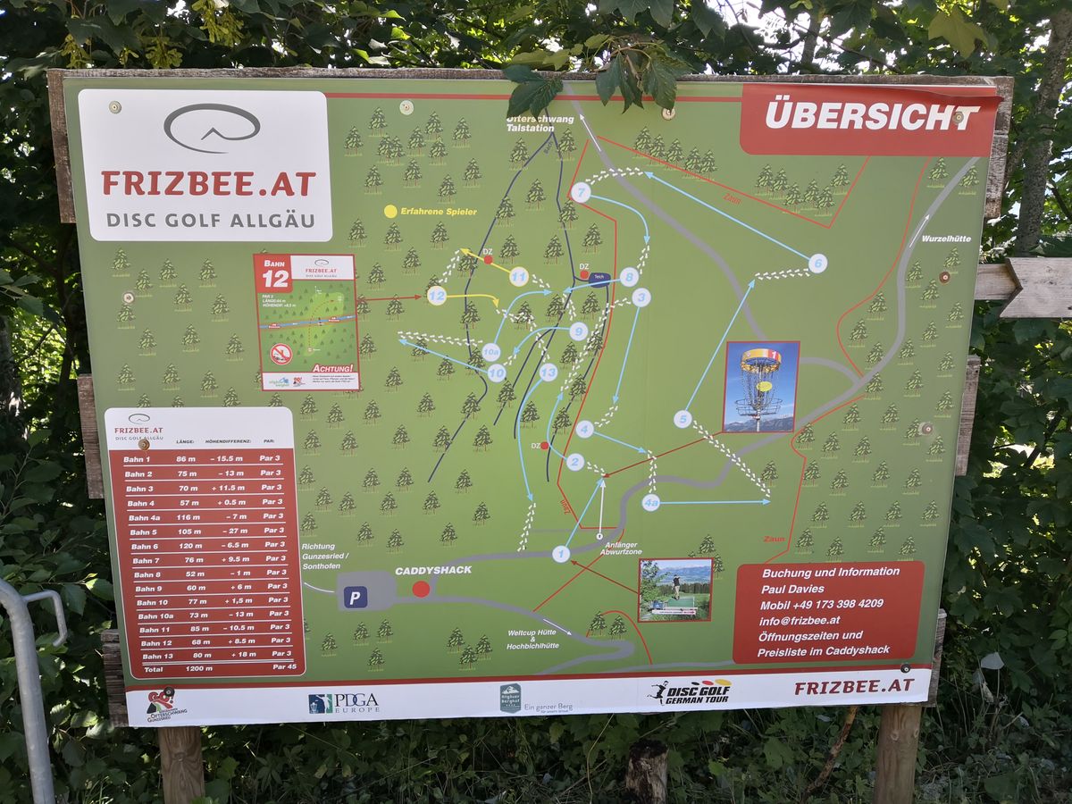 Course plan at the Caddyshack (old layout)!