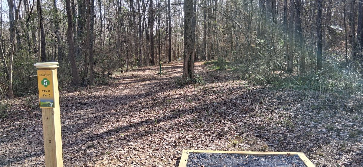 In wooded area below the soccer fields