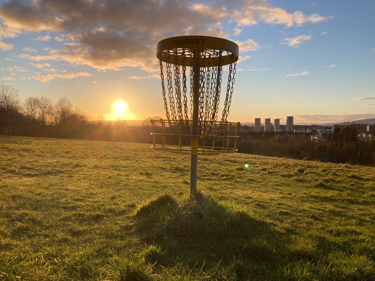The Basket for Hole 1 has a great view back into the city. Have a twilight round to catch the sunset