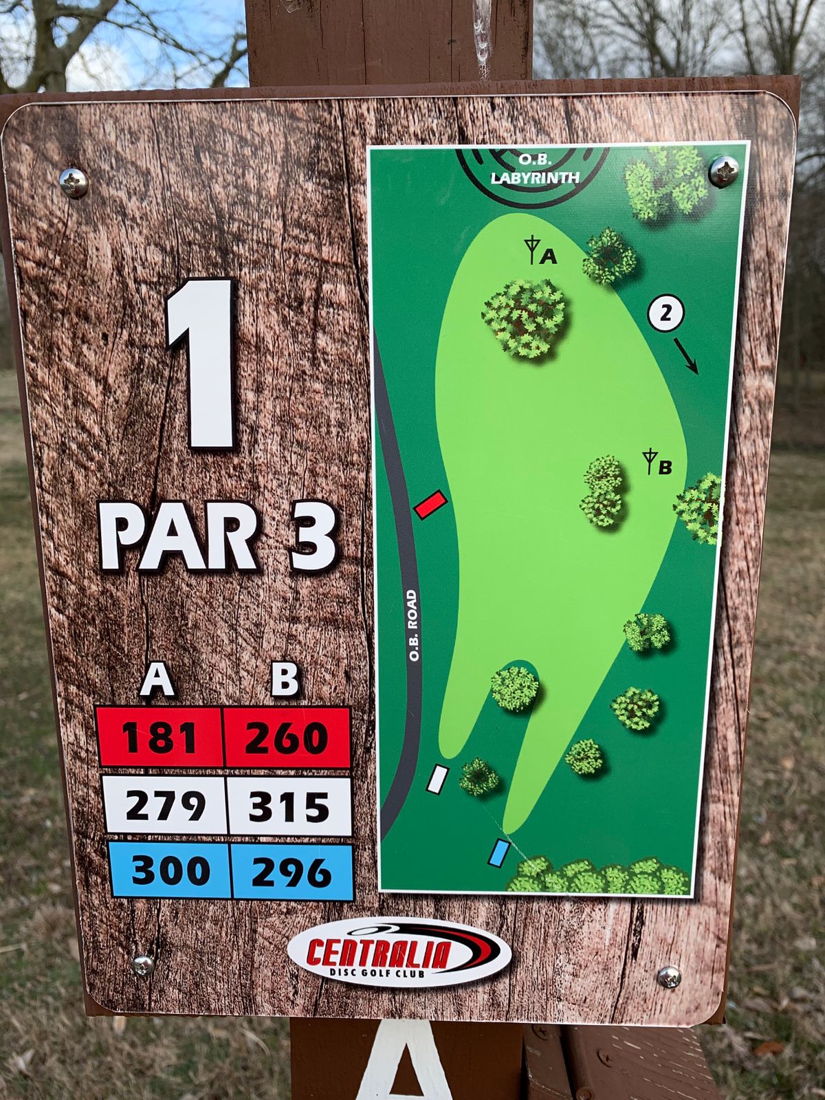 Hole 1 Sign
