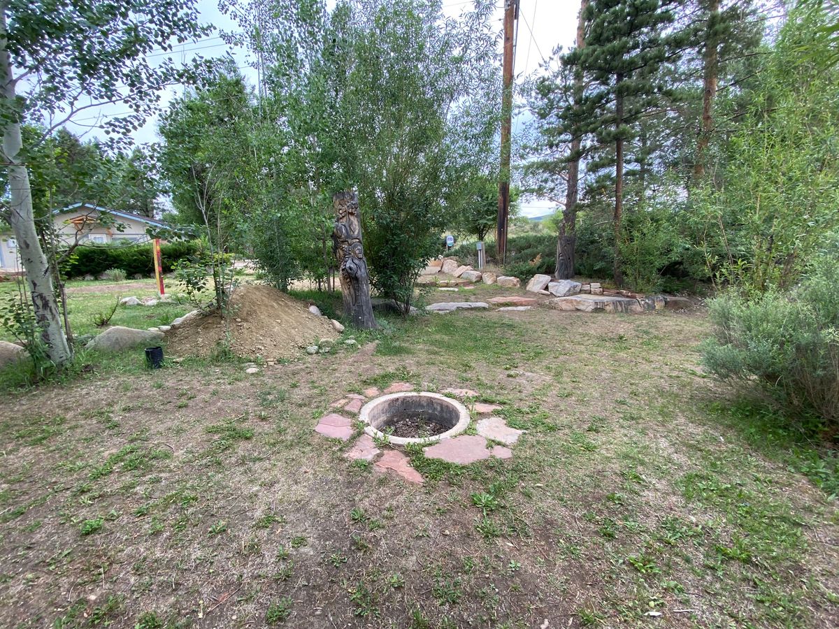 Fire pit in the garden