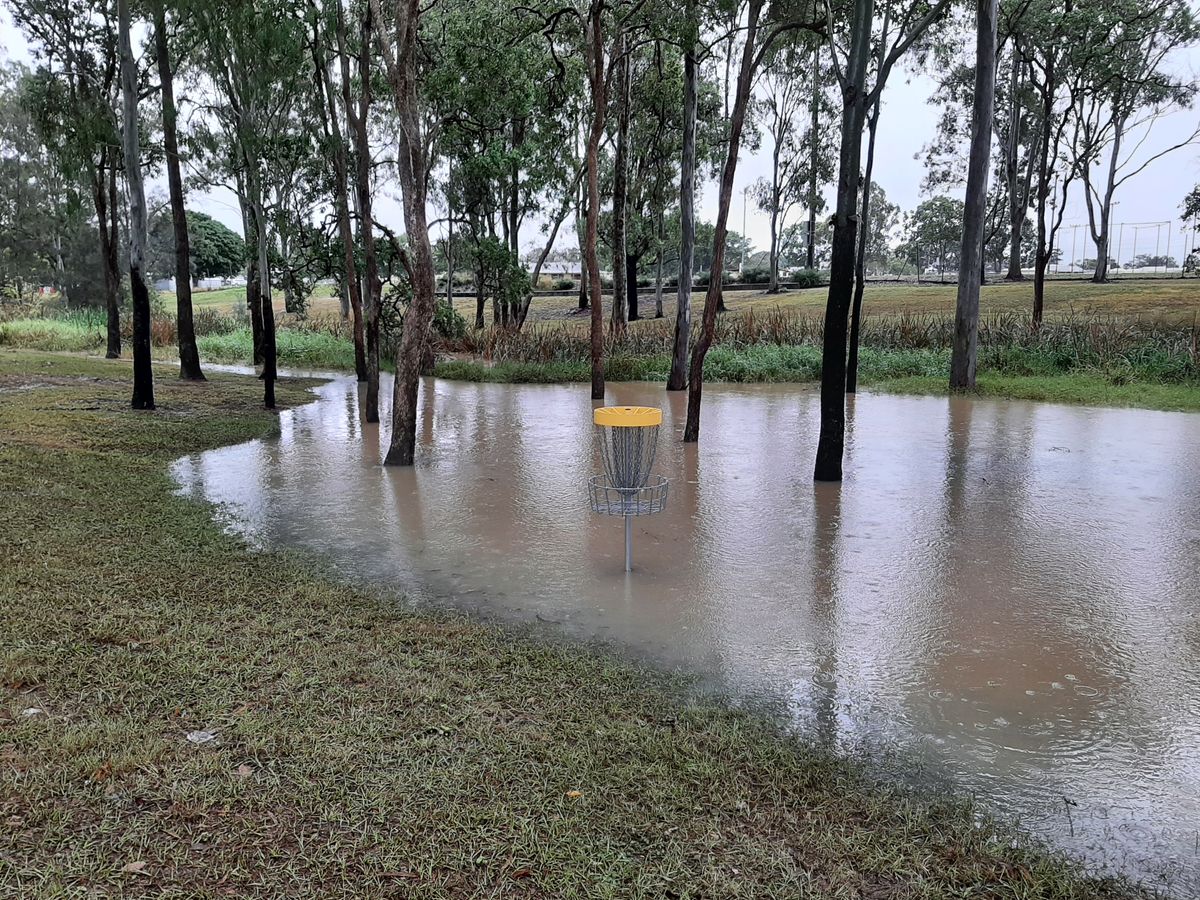 Occasional water hazard on hole 9