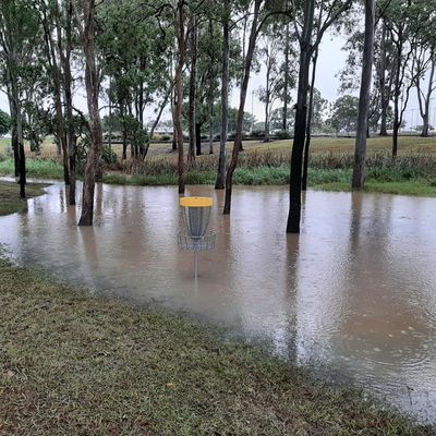 Occasional water hazard on hole 9