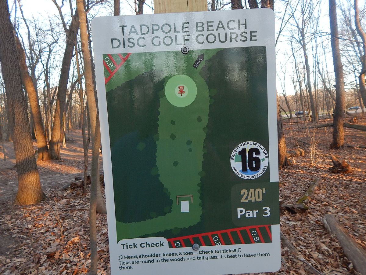 Hole 16 sign