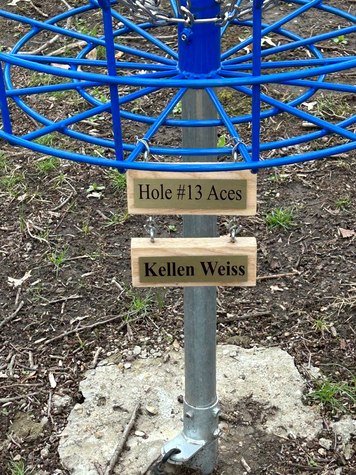 255' Hole #12 Ace plaque for Kellen Weiss