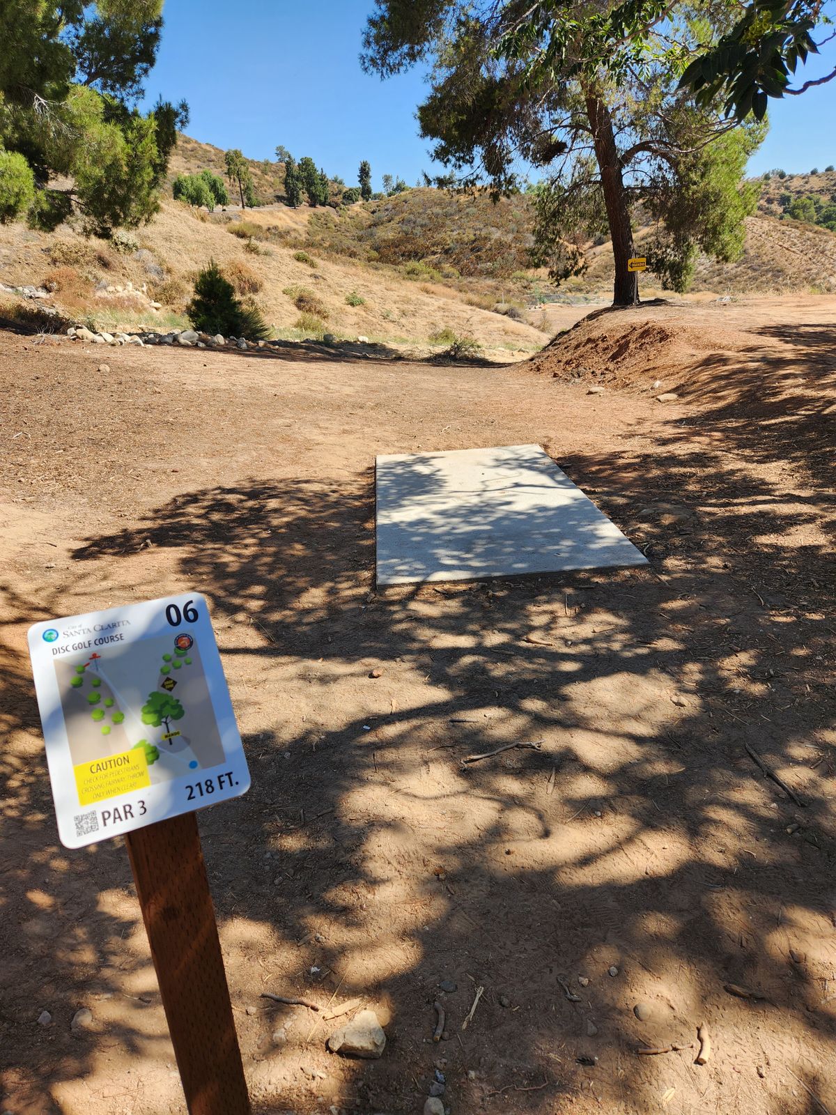Hole 6 tee pad (pov)