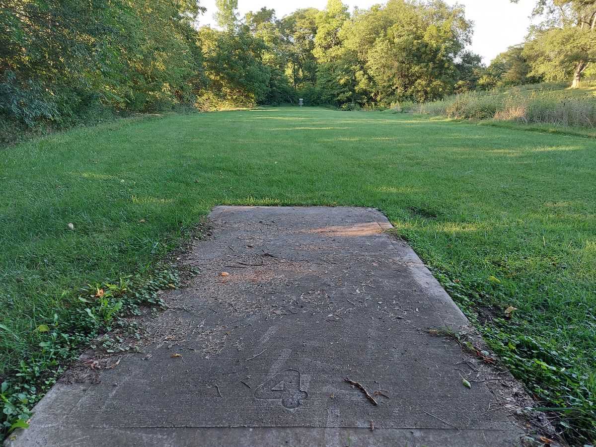 Hole 4 tee pad, shortest on the course