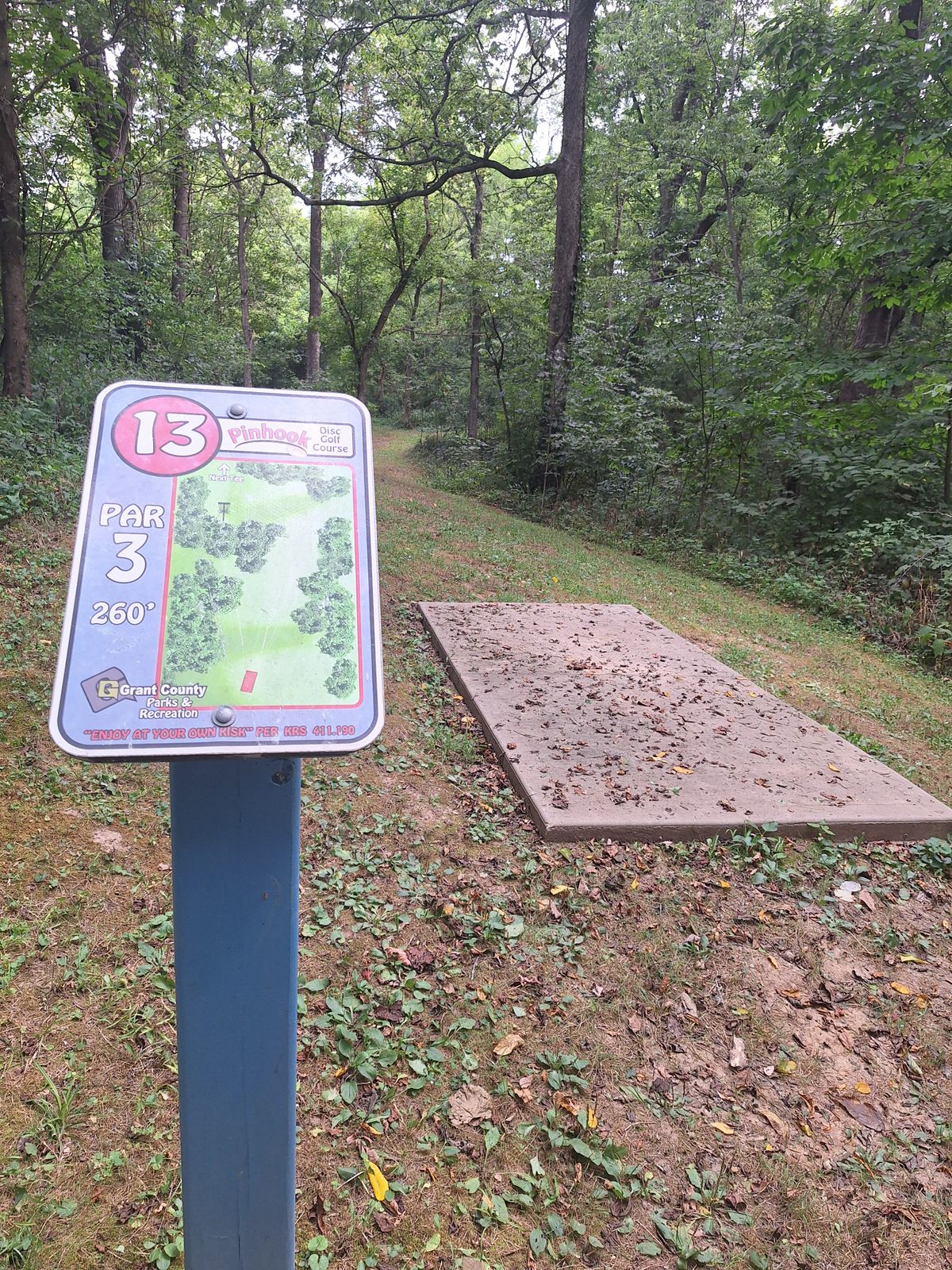 Tee 13 into the woods for hole