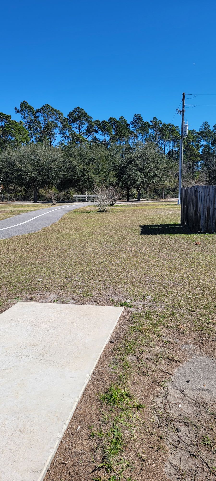 Hole 8 from tee pad