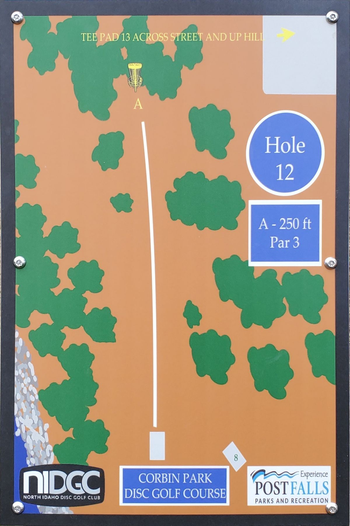 Tee sign hole 12