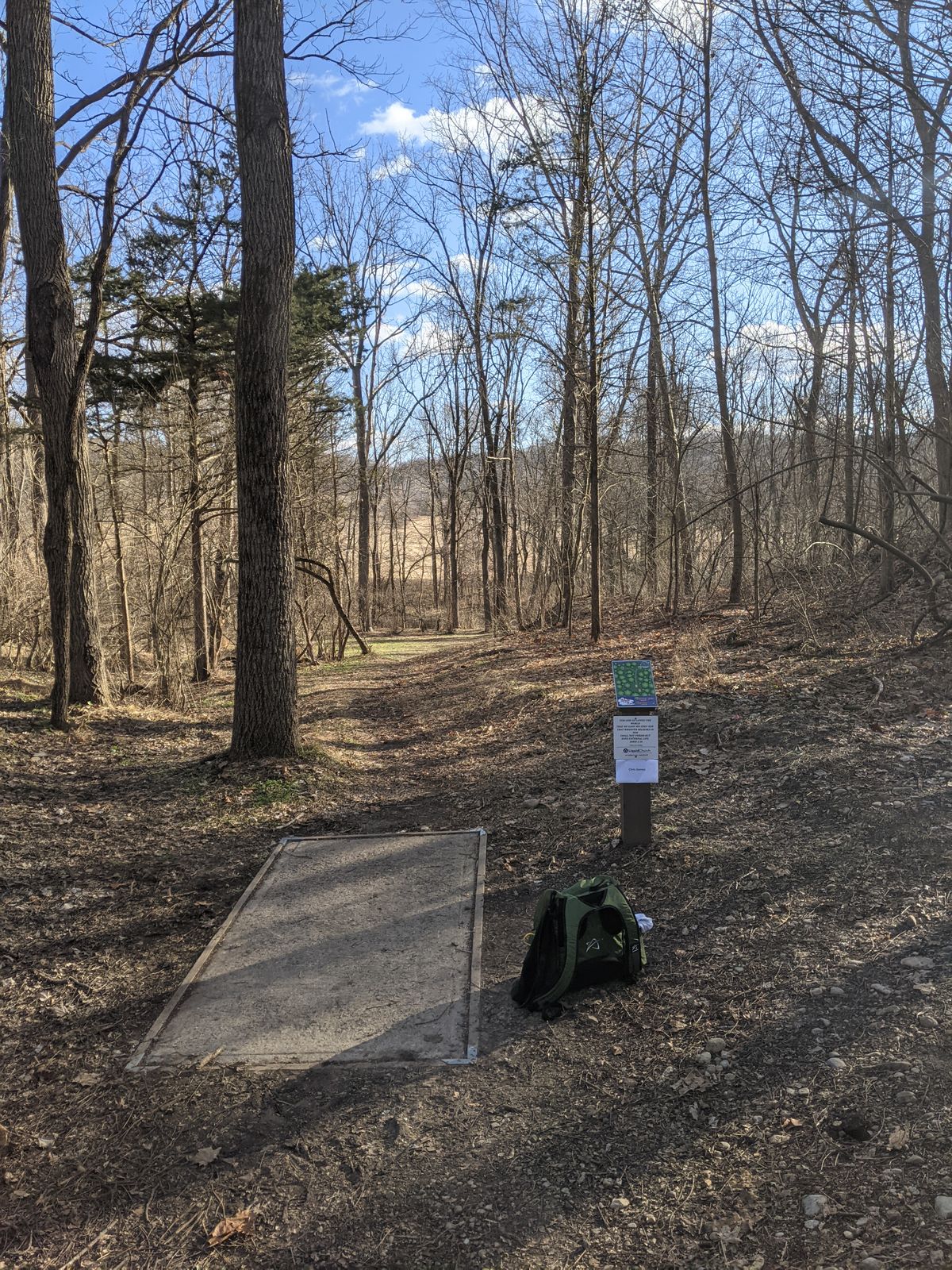 old short tee pad location. moved slightly more right