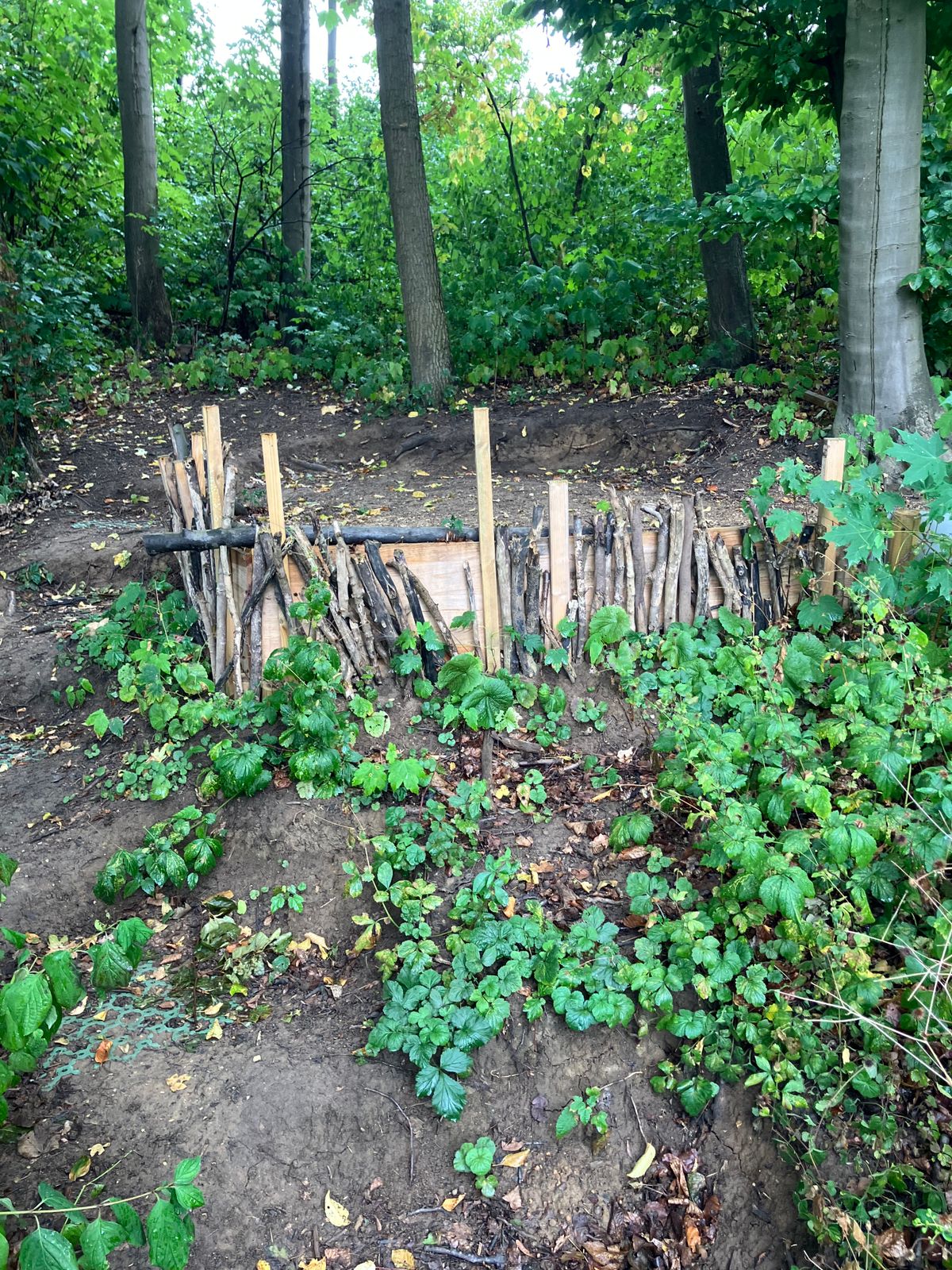 Built up (shared?) teepad on hole 14.