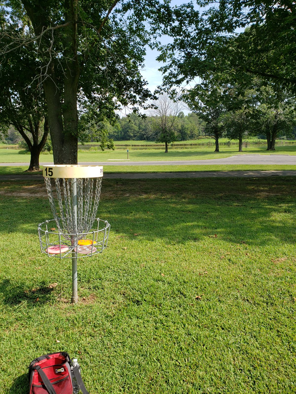 #15 Basket facing toward #16 Tee-Pad,  across street