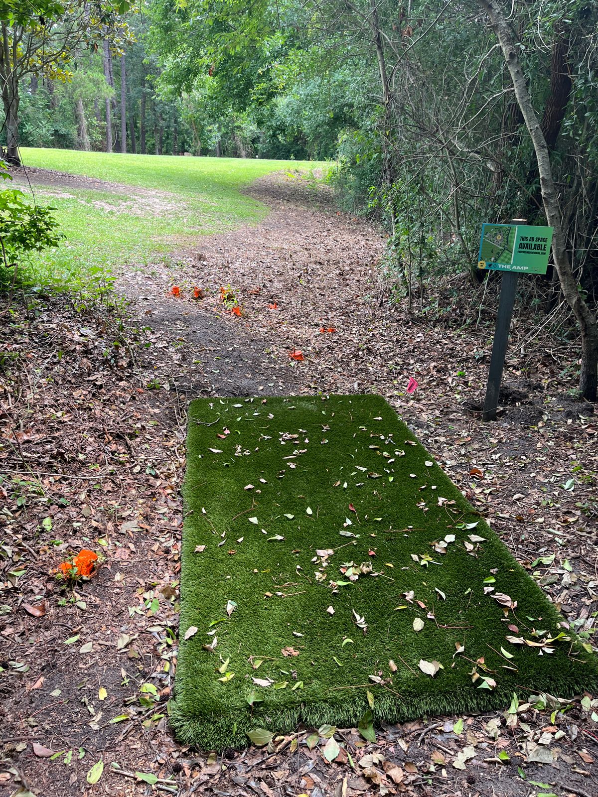 #13 Tee - orange trip hazards marked