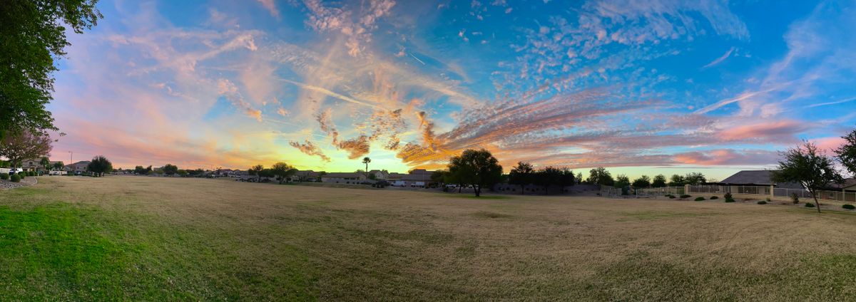 Nice view of the sunset from #4’s t-pad.