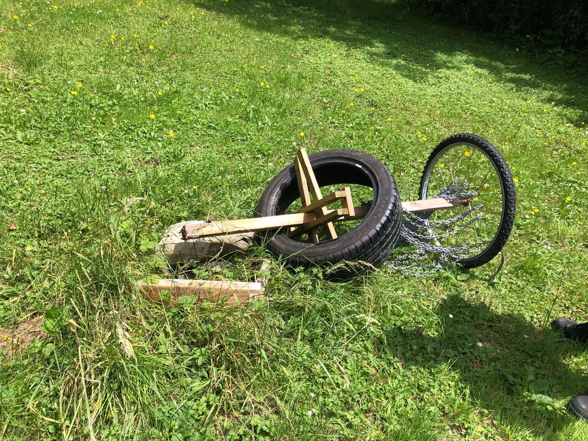 1st hole had been knocked over (most likely from the extreme winds).