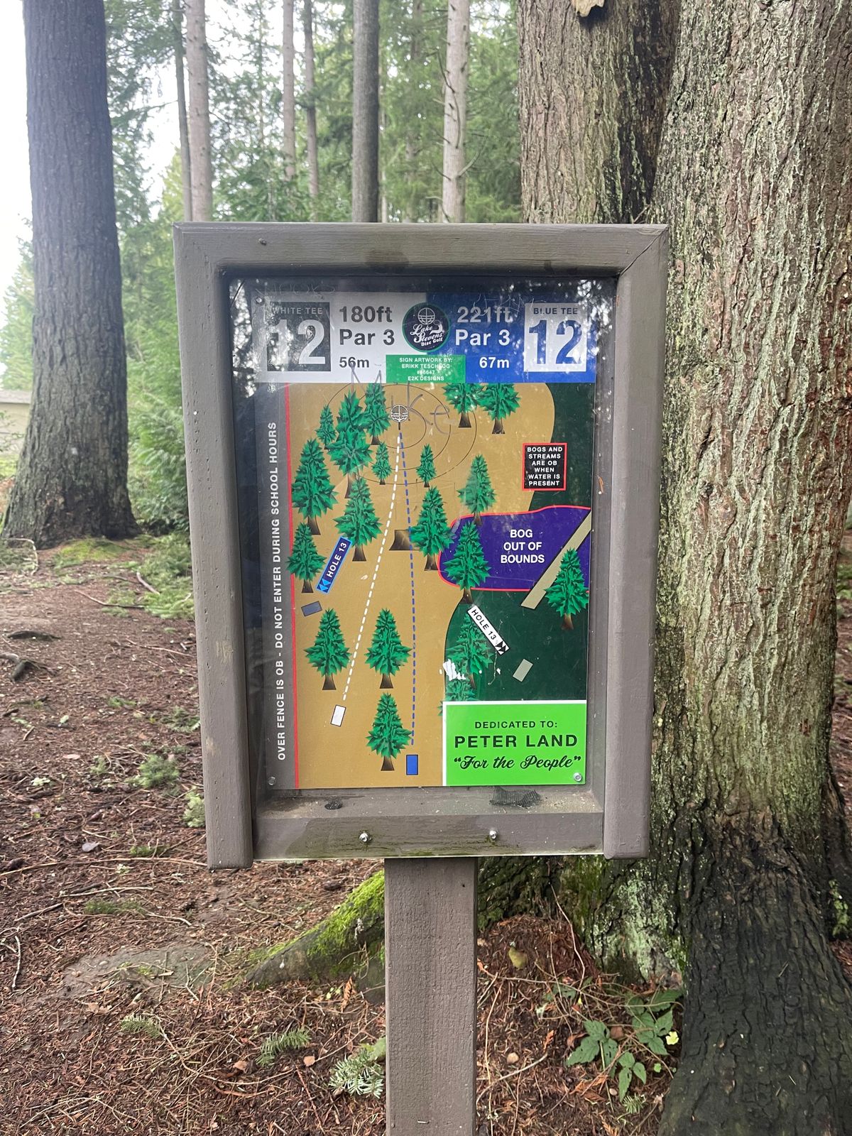 Hole 12 sign