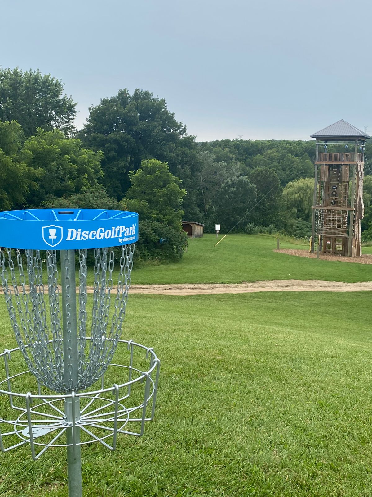 Check out the challenge course and climbing tower from #8 basket!
