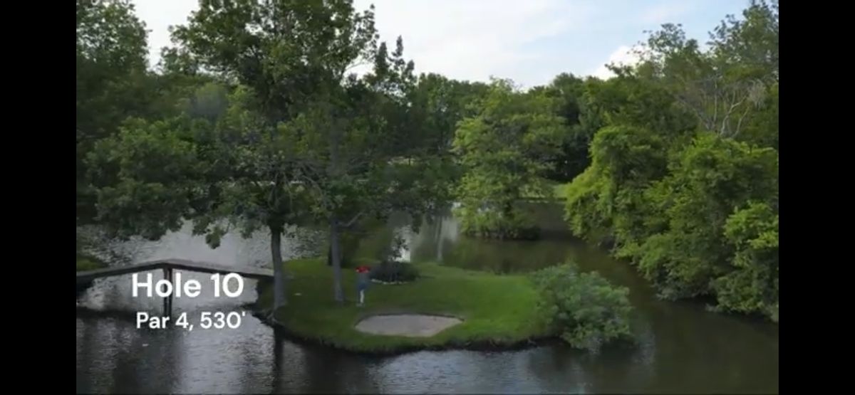 Hole #10 Drone look to basket.