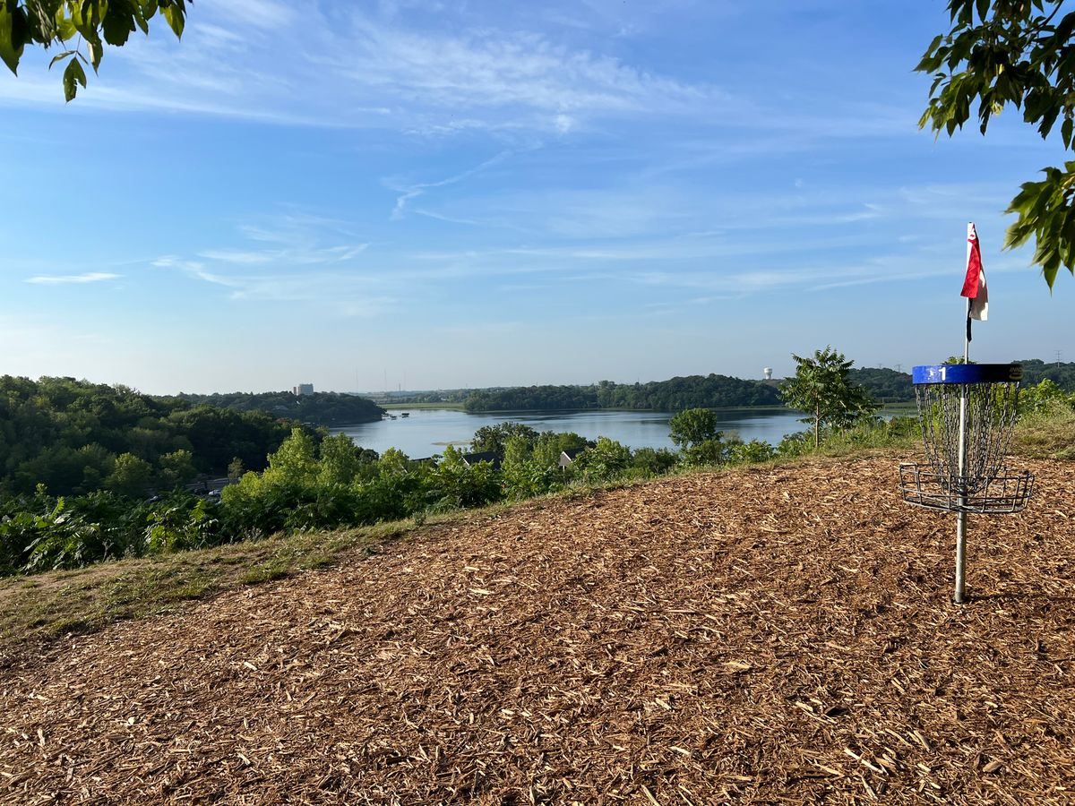 The view from Hole 1s blue basket