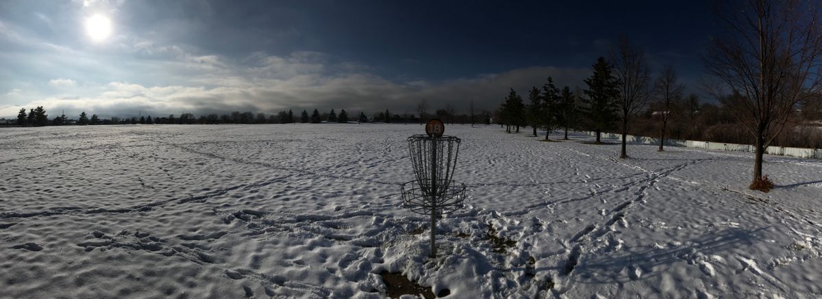 Panoramic of hole 18. November 2019.
