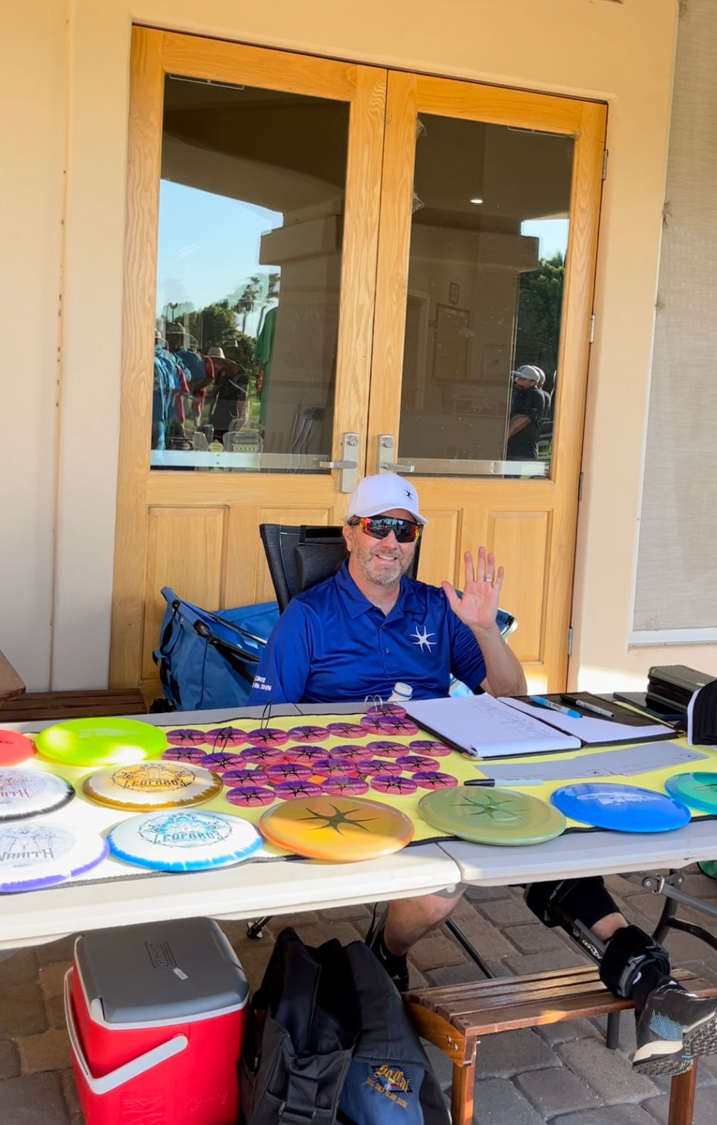 We bring our merchandise to our monthly and weekly events.