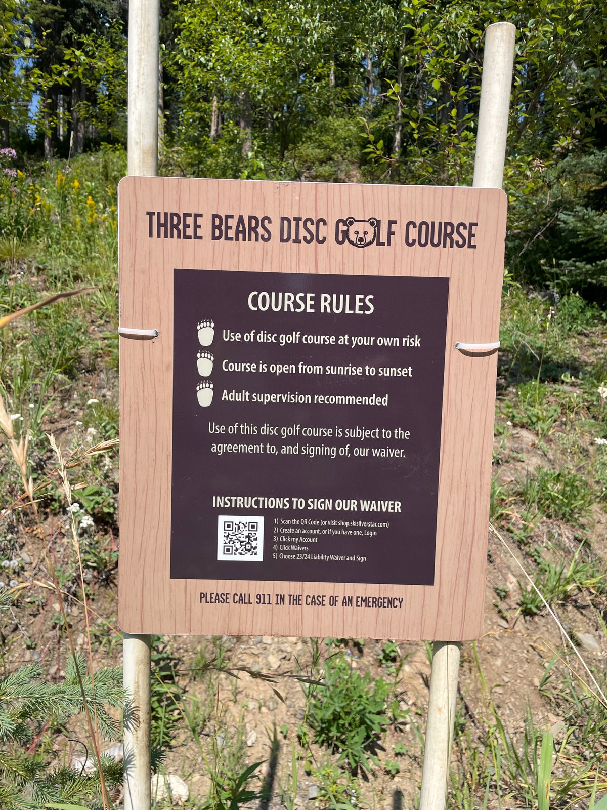 Sign at Hole 1