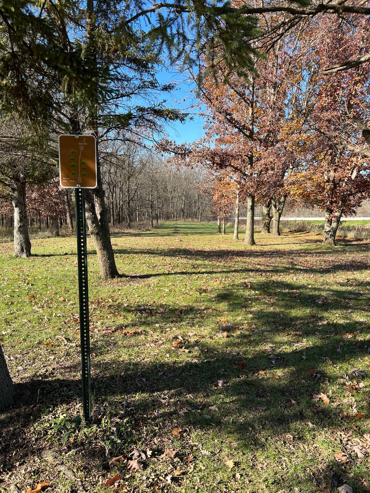 Hole 1, downhill.