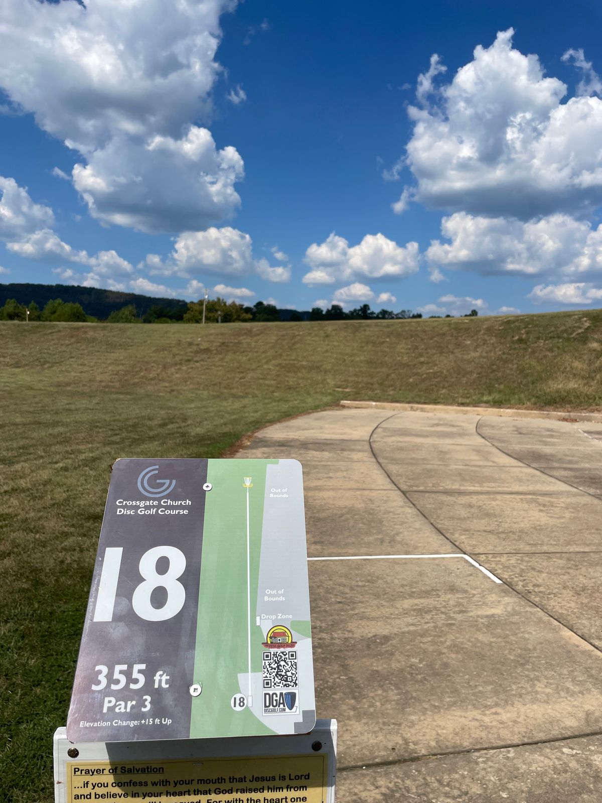 Hole 18. Play more to the right but watch out for out of bounds.