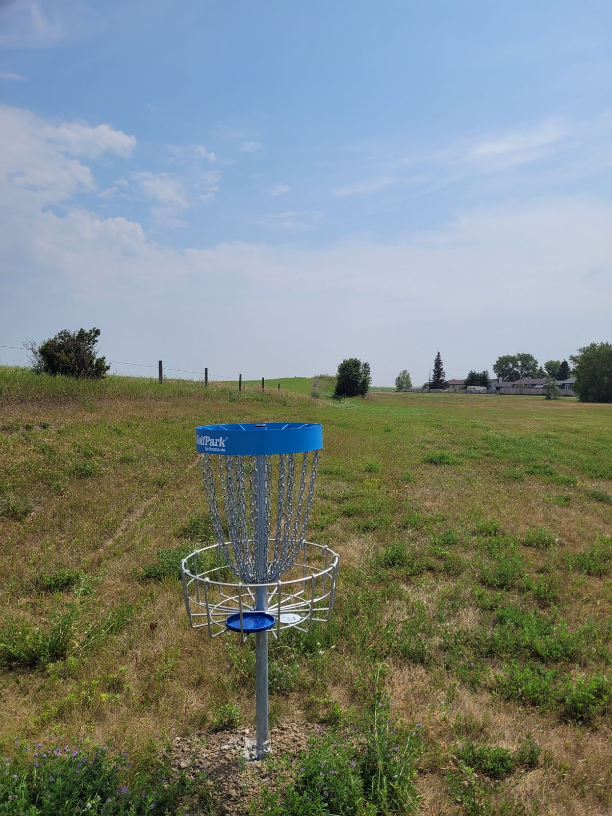 Basket #3 with Tee #3 on hill in distance