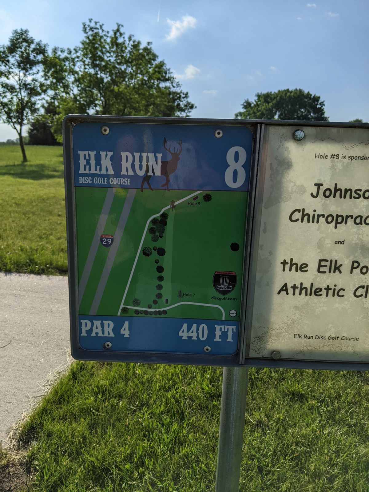 Hole 8 sign